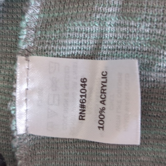 Grey, Mint, and White Open Front Cardigan - Vanity Brand - Size XL - Picture 5 of 6